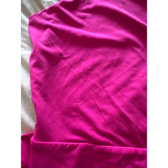 Thalia Sodi Barbie Pink Faux Wrap Maxi Dress Large - Picture 13 of 13